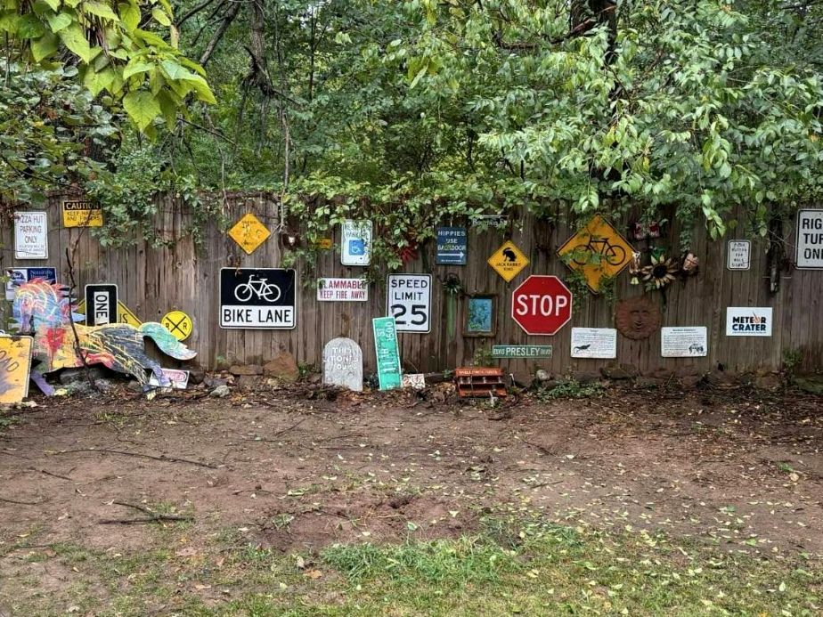 After: the play set is gone and the ground is cleared